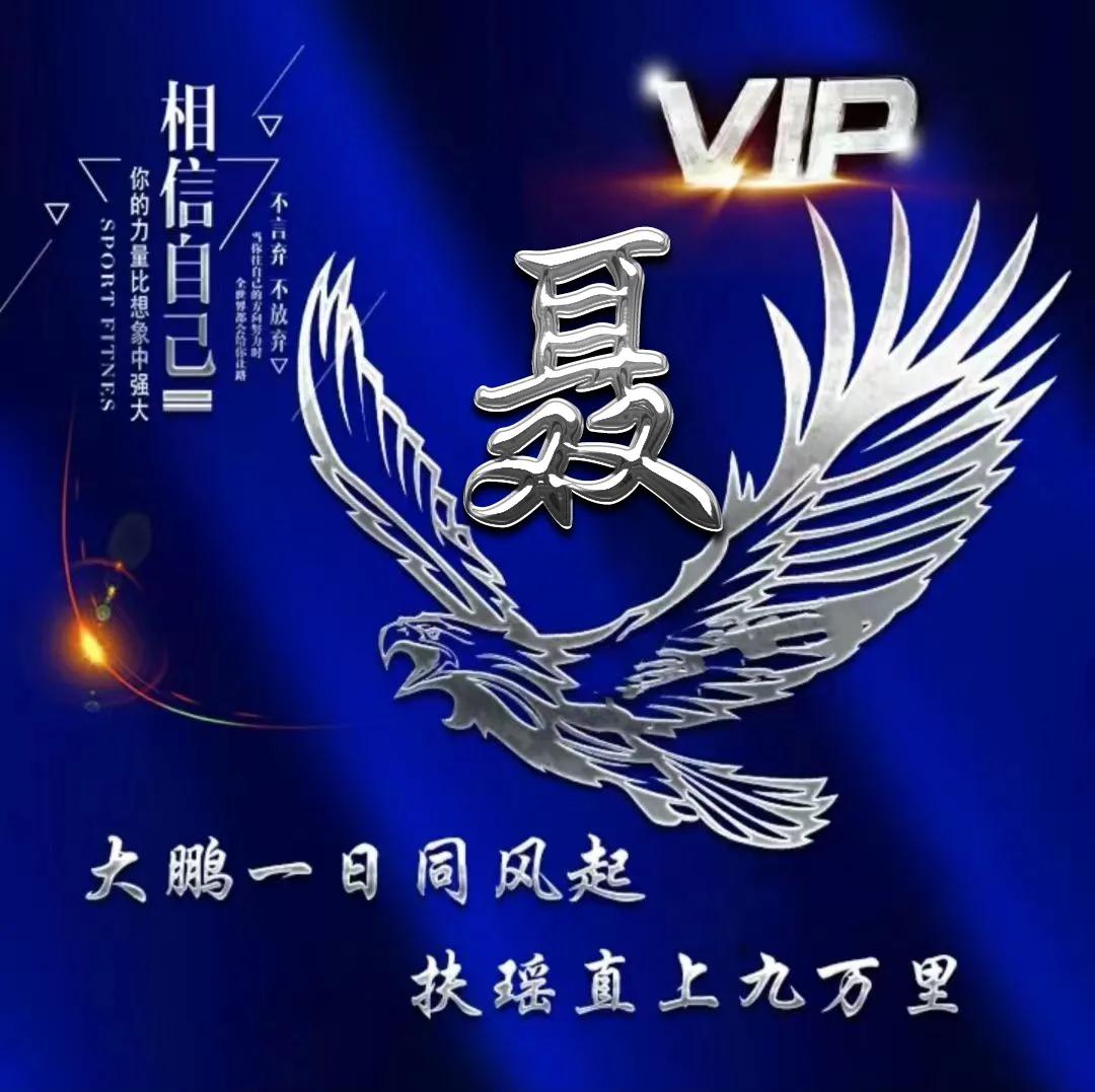 励志主题姓氏微信头像：大鹏一日同风起，扶摇直上九万里