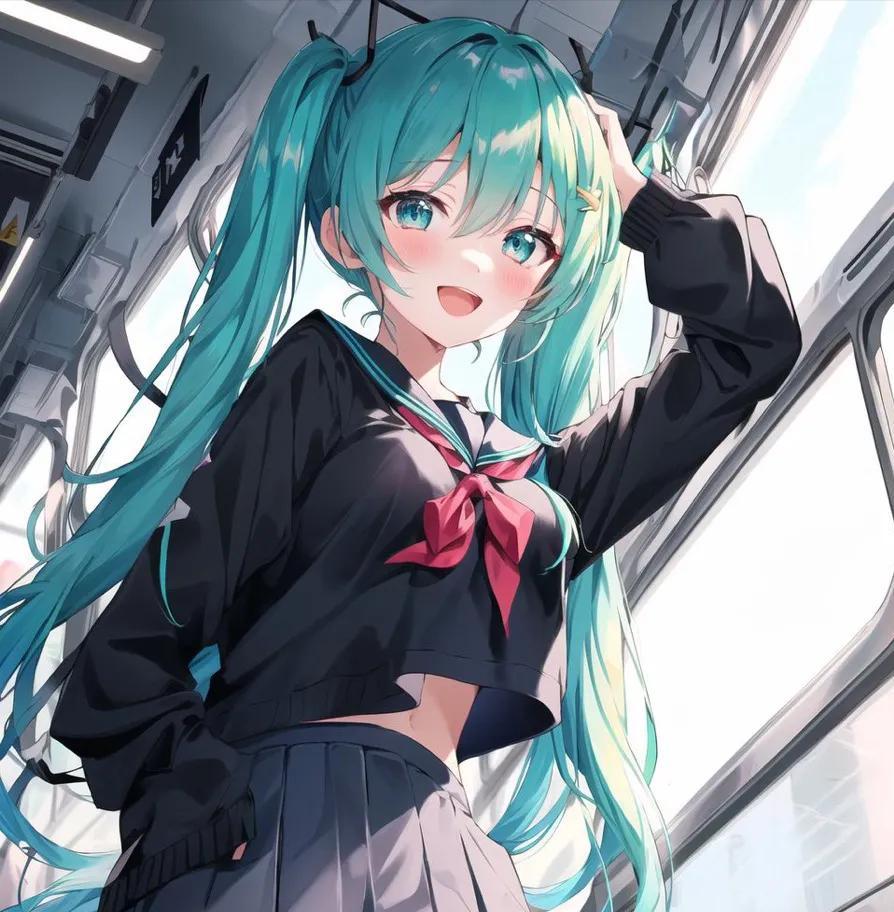 初音未来绘画教程可爱版,ai绘画未来少女