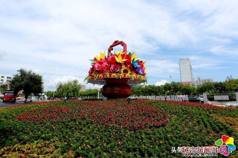 延吉建州,延吉大桥迎州庆70周年灯光