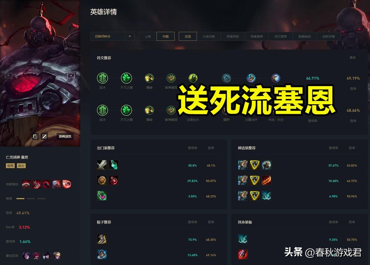 牛头神教？送死流塞恩？英雄联盟3大“垃圾套路”：坑输无数玩家