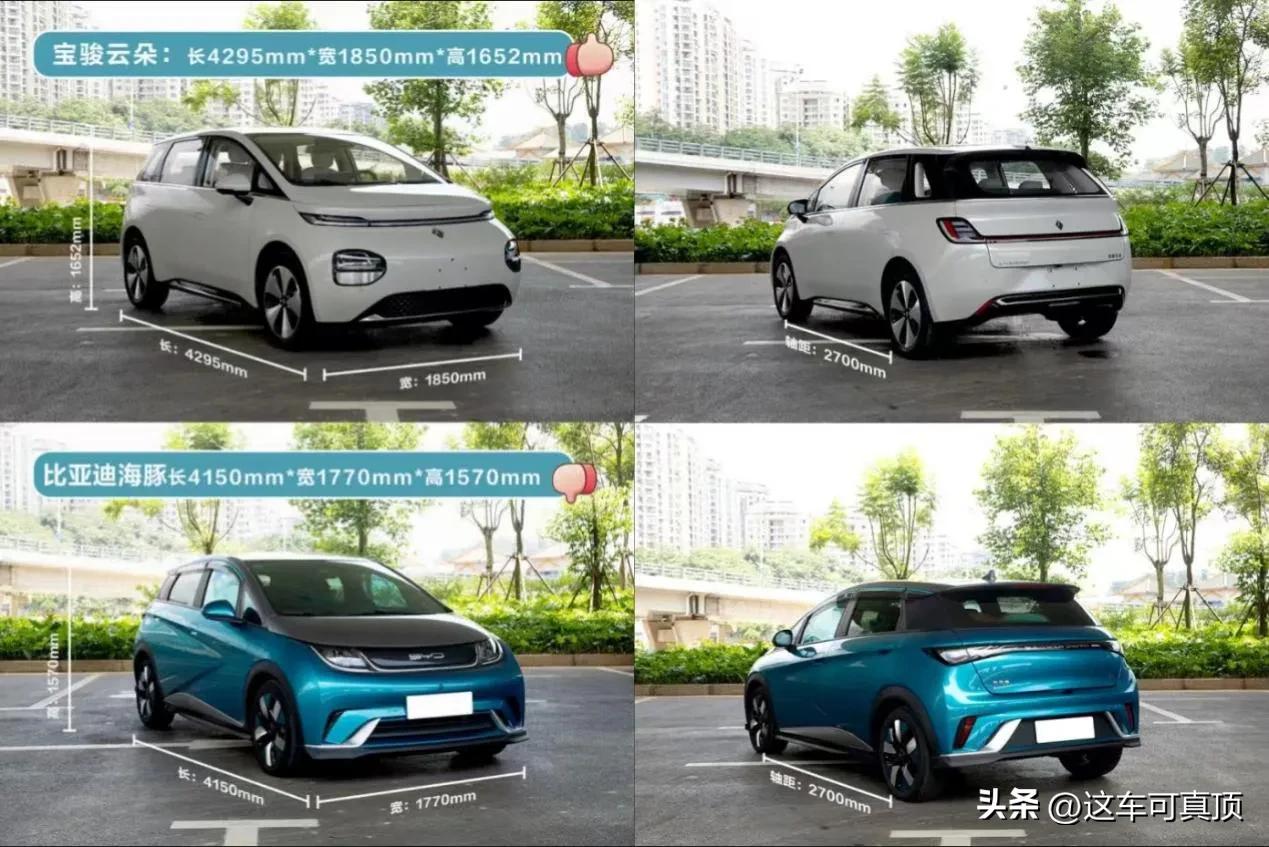 宝骏云朵灵犀和比亚迪海豚,比亚迪海豚对比宝骏云朵