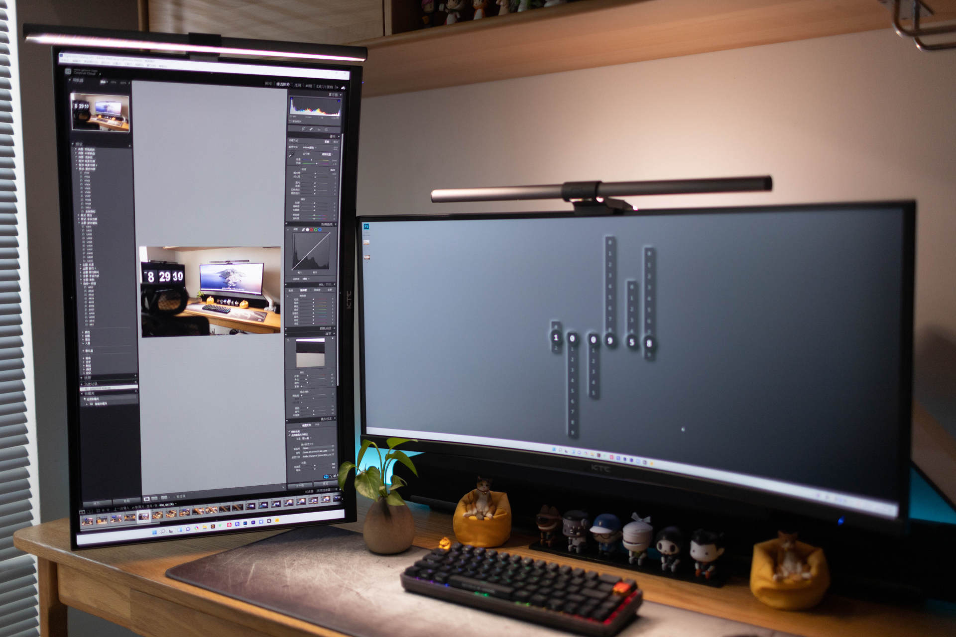 23.8英寸显示器桌面效果,桌面1.3米扩展显示器