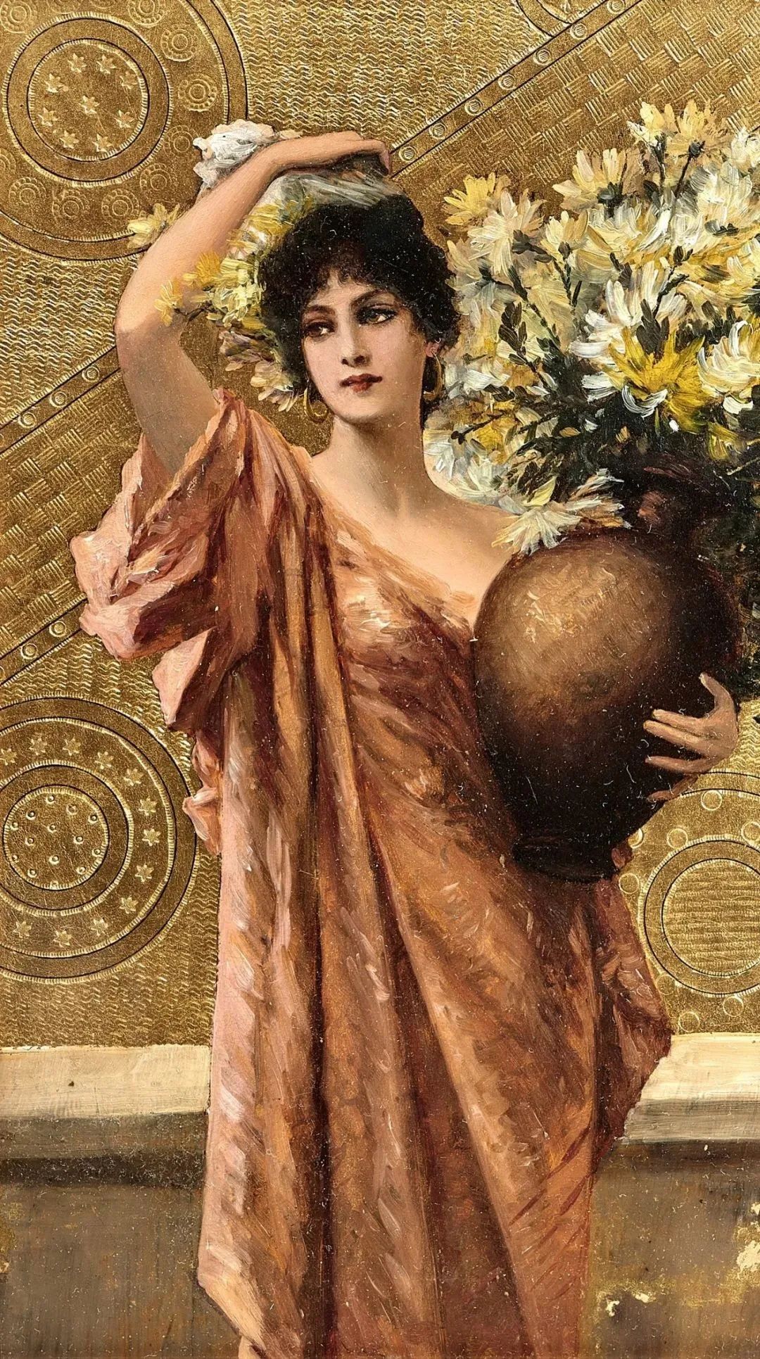 德国绘画风格独特的美女,欧洲艺术绘画女神