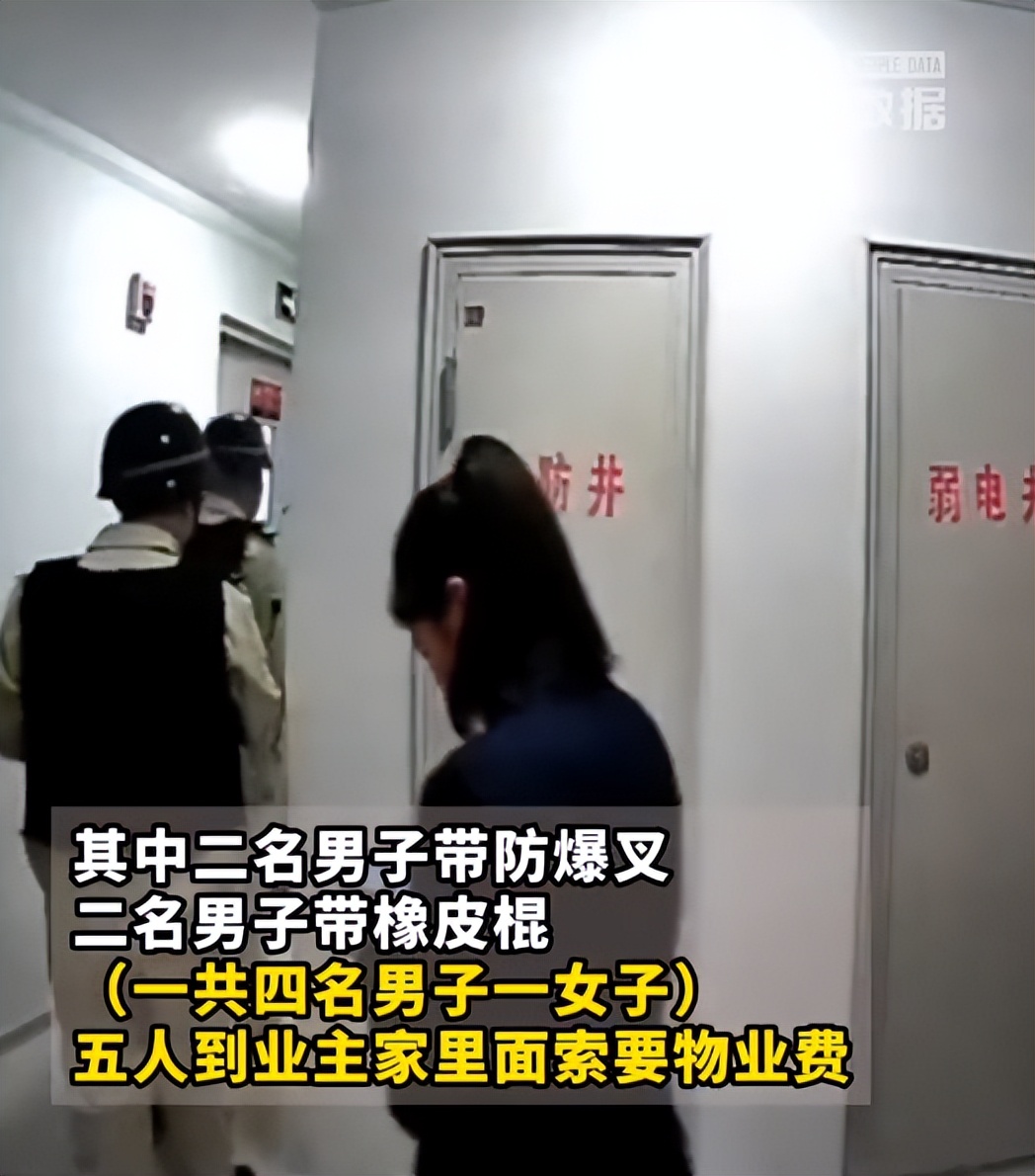 物业全副武装收物业费,物业上门强行讨要物业费