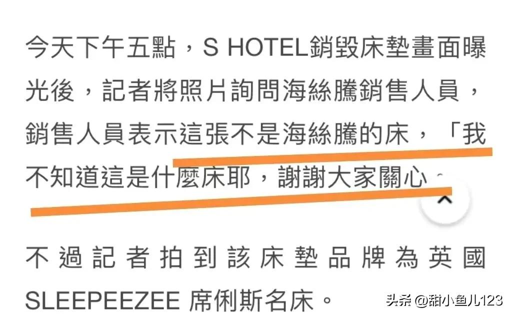 大s回应假床垫一事了吗,大s对送回假床垫解释了吗