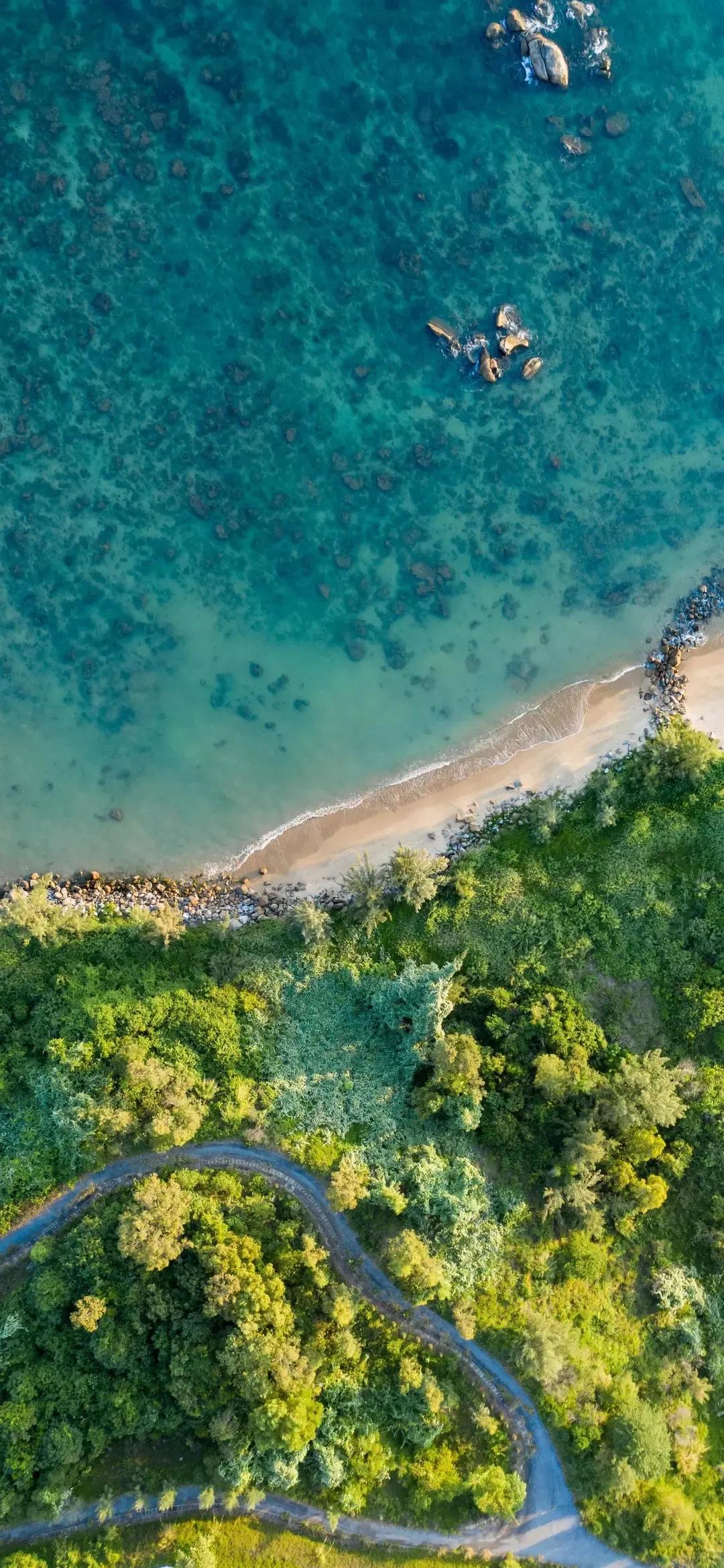 大海壁纸｜大海边，守候朝霞，聆听海浪的乐章