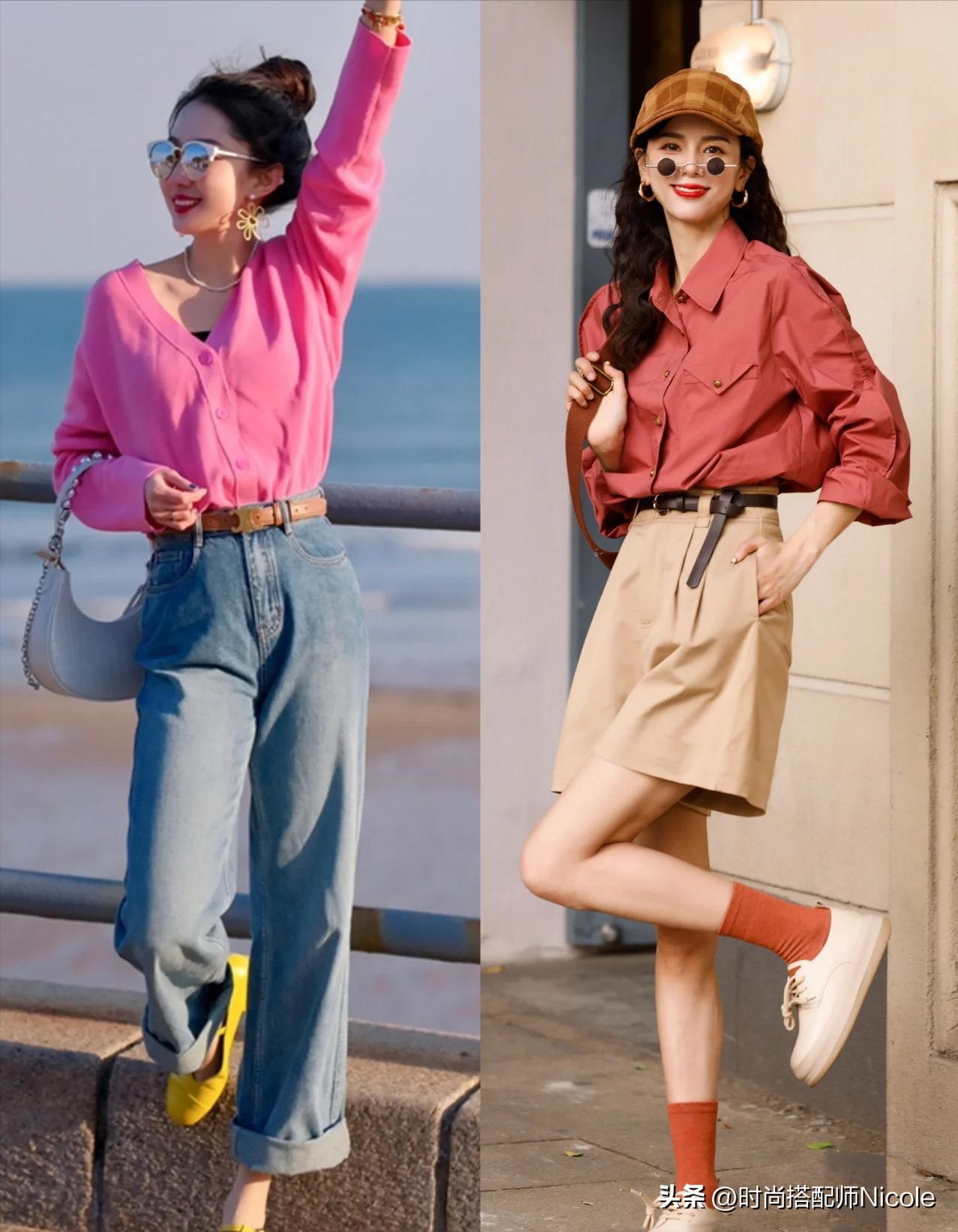 粉色系穿搭秋冬高级感,初秋粉色系穿搭温柔减龄明媚活泼