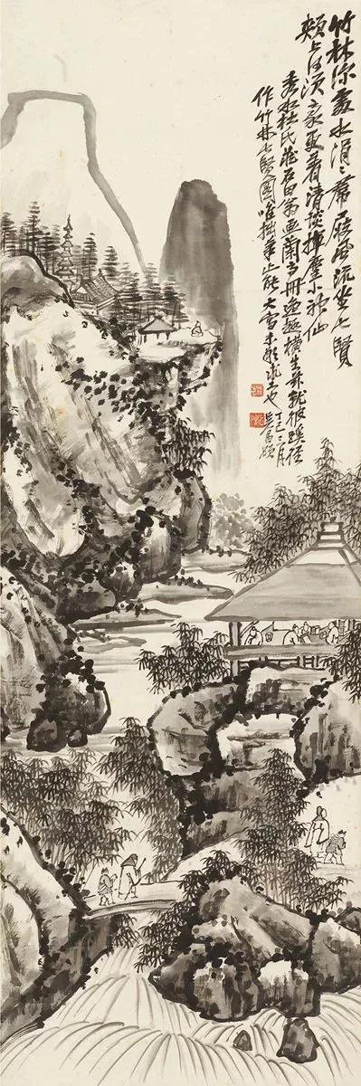 吴昌硕山水画入门教学视频,吴昌硕写意山水画作品欣赏