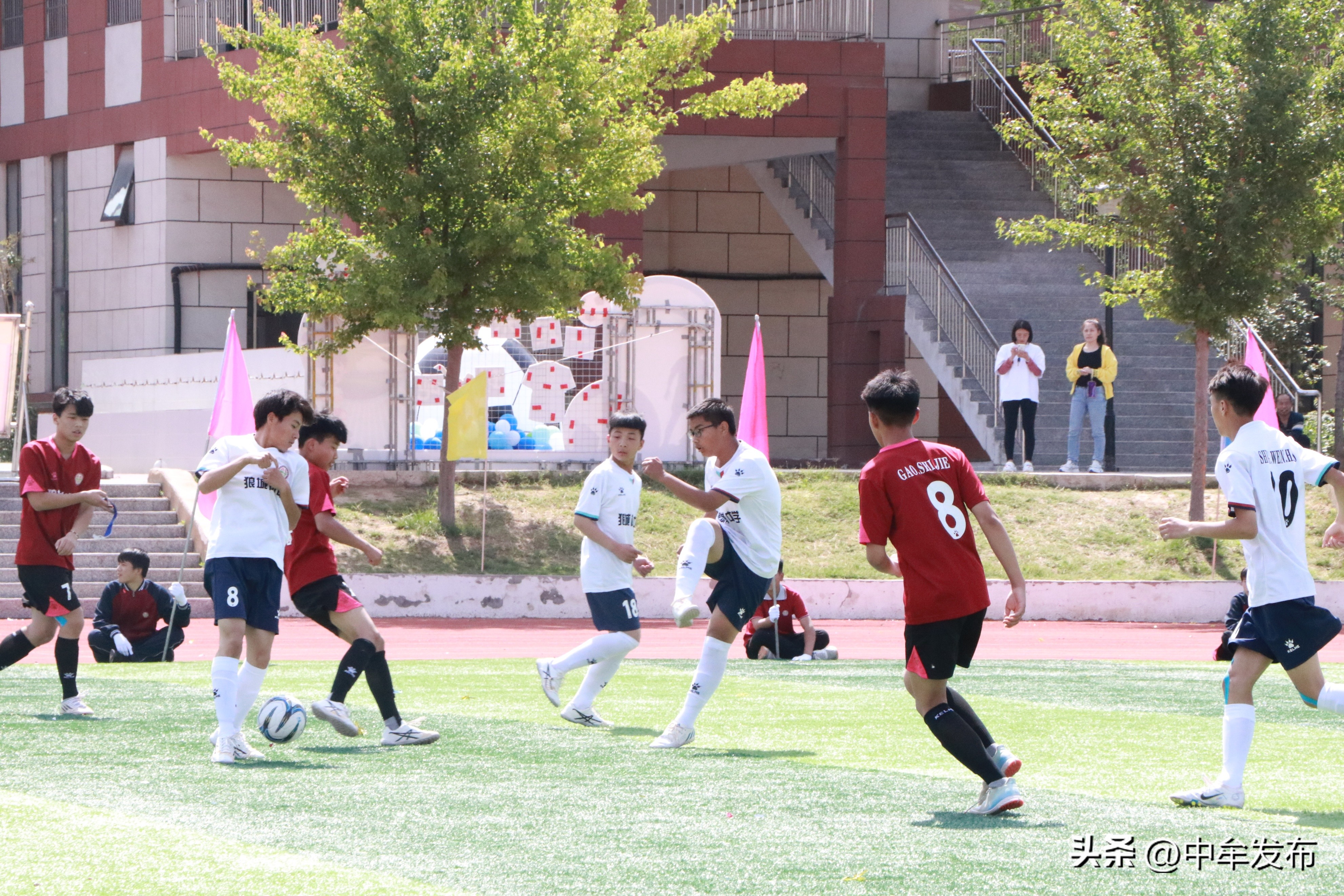 狼城岗镇第一初级中学足球文化节,小学足球文化节开幕式