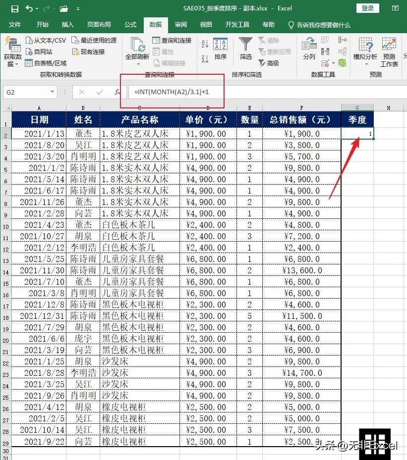excel函数排序入门教程,excel从大到小排序函数