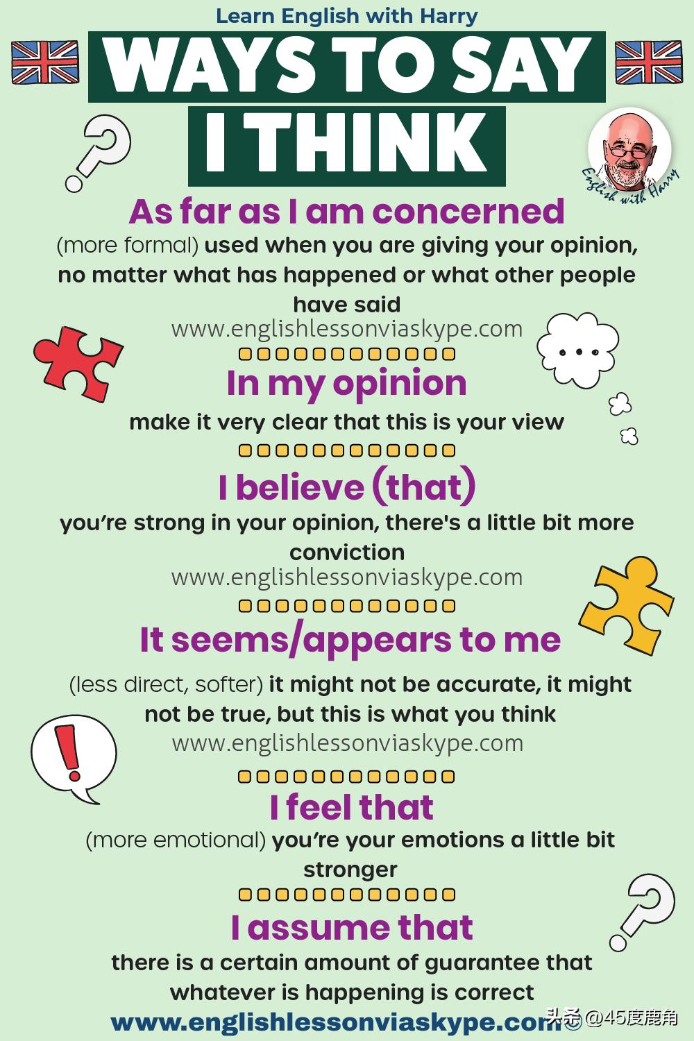 英语中表明自己观点的句子,英语里表示可能的几种表达