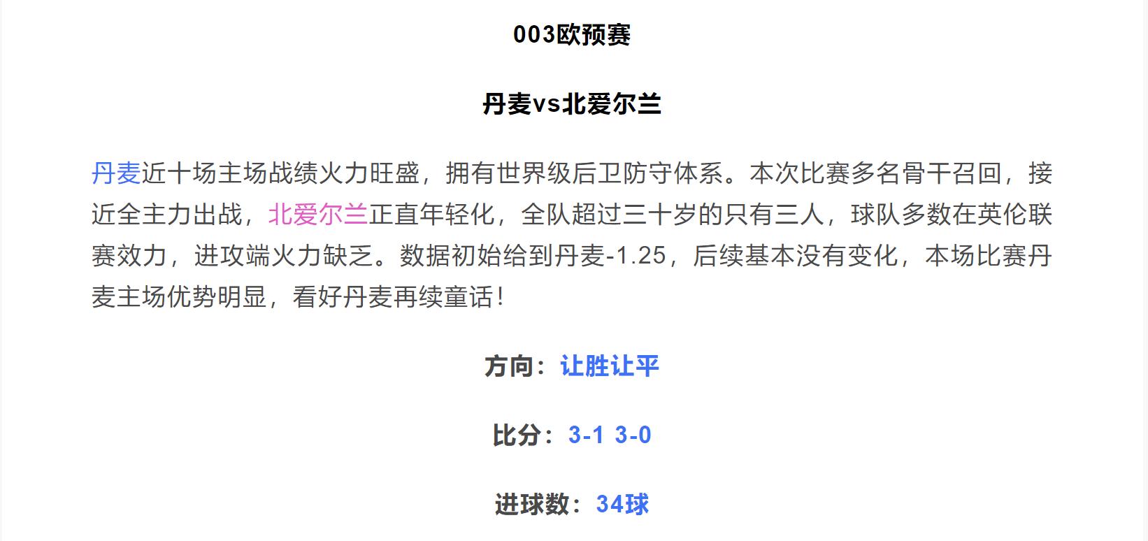 足球竞彩推荐：6月16号周五：丹麦再塑童话！三串一2.9倍+9.4倍
