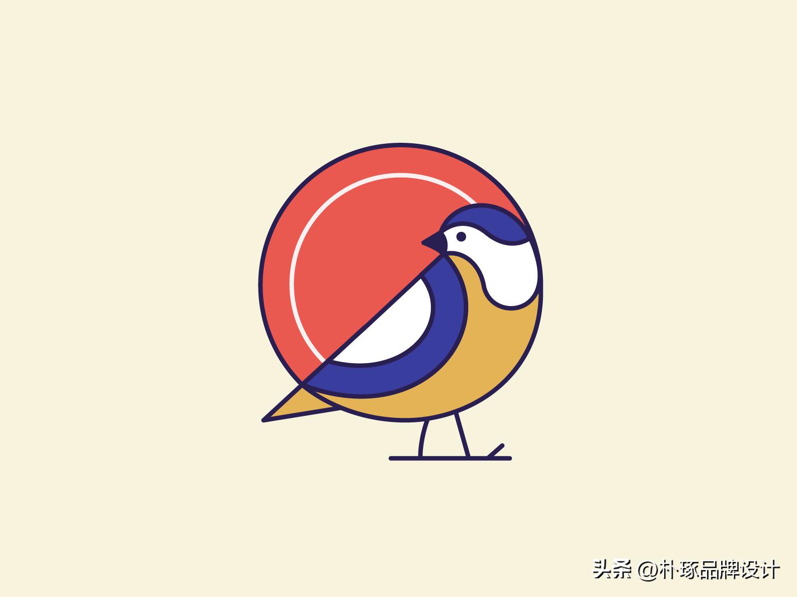 金鼠logo设计创意,麻雀图案logo设计理念