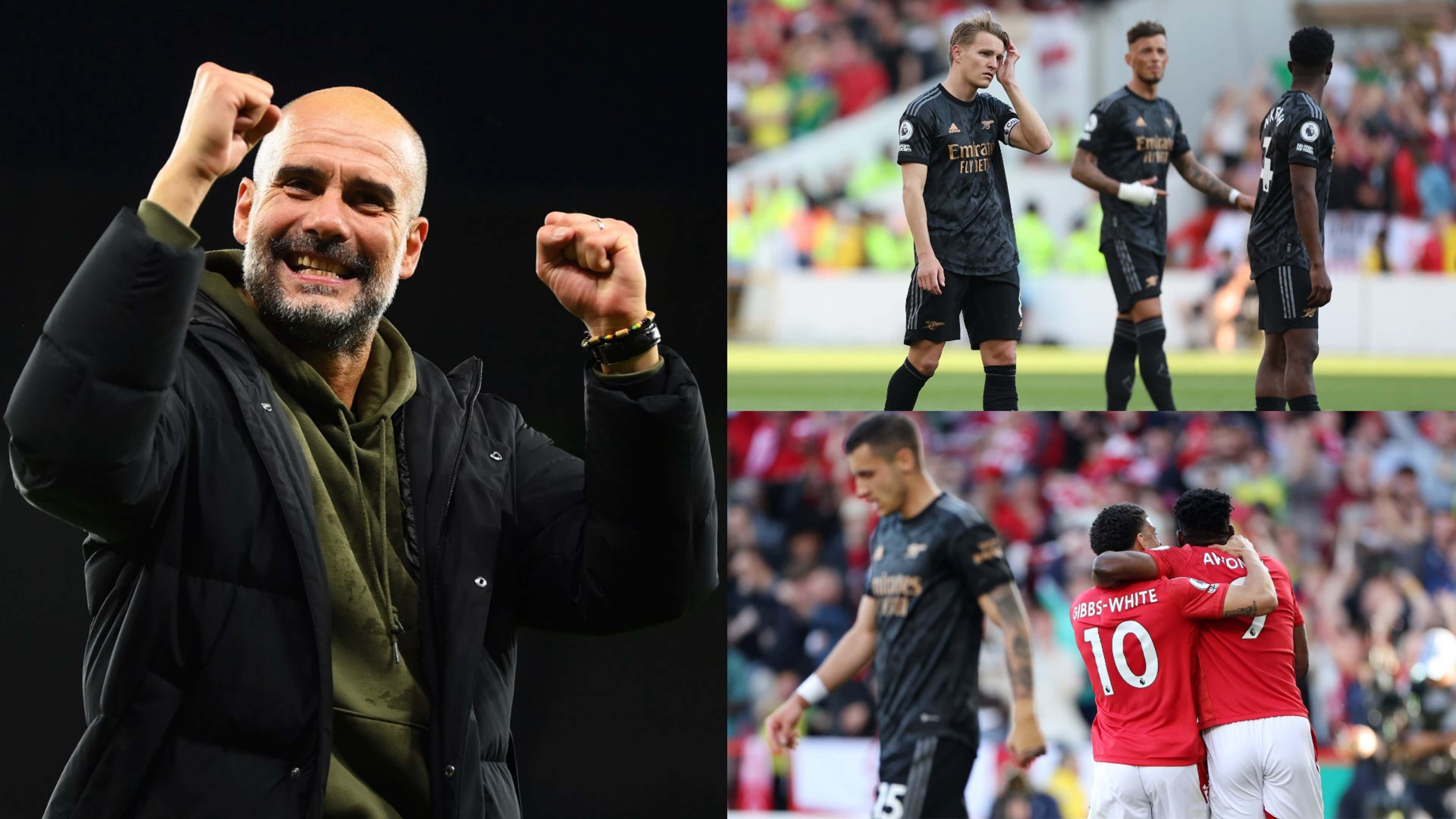 阿尔特塔对阿森纳的五个阶段,阿森纳输给诺丁汉森林曼城夺冠