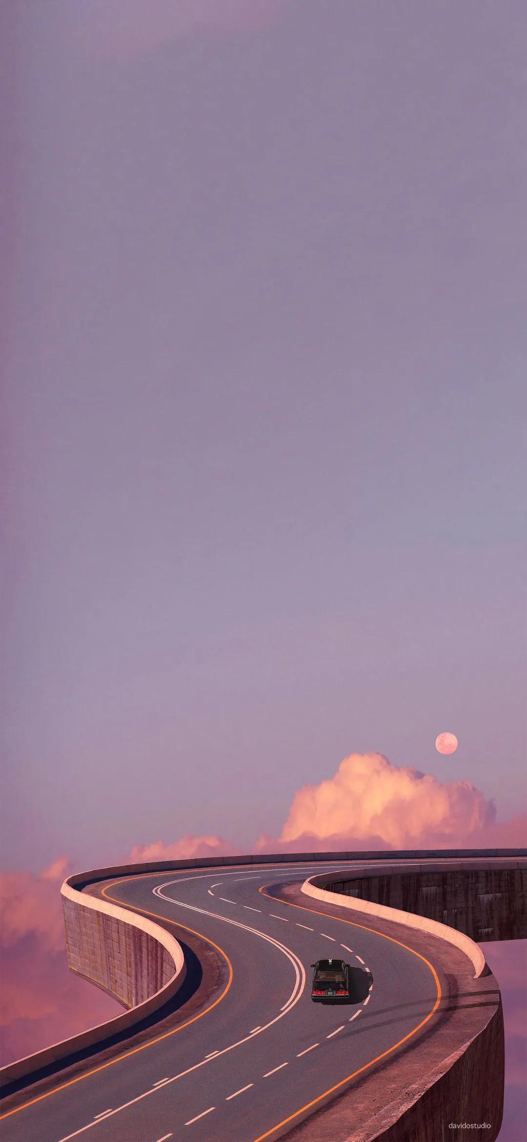 治愈系紫色手机壁纸,主屏和锁屏壁纸一对紫色