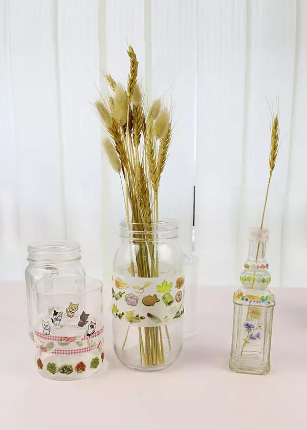 纸胶带做的小清新插画幼儿,胶带插画