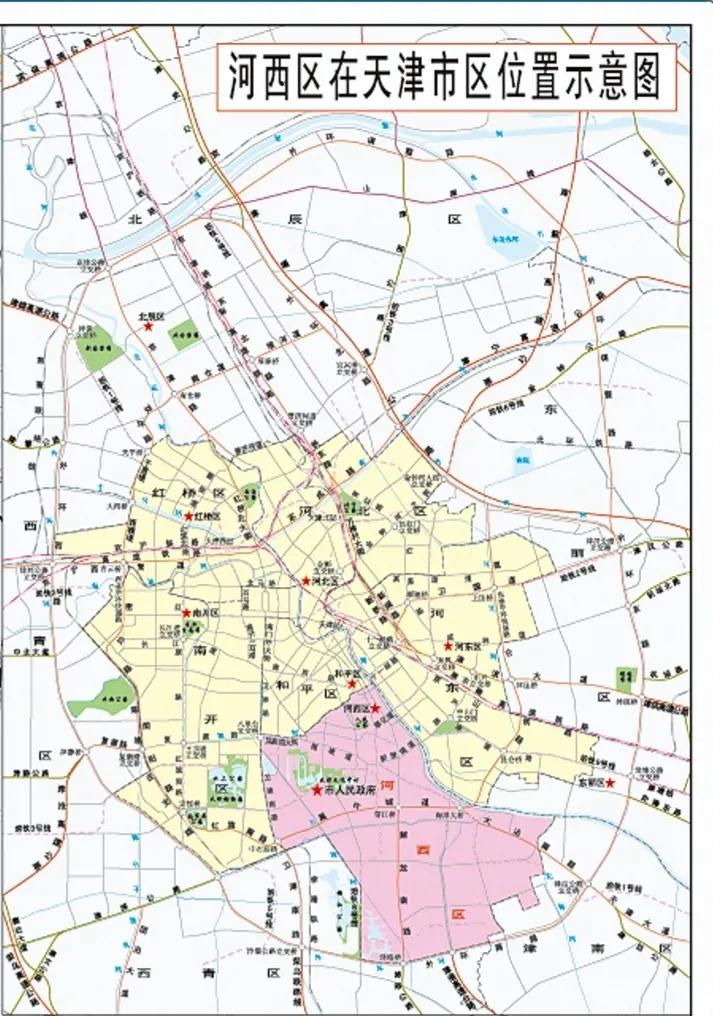 天津市河东区与河北区分界示意图,天津河东区和河西区界线