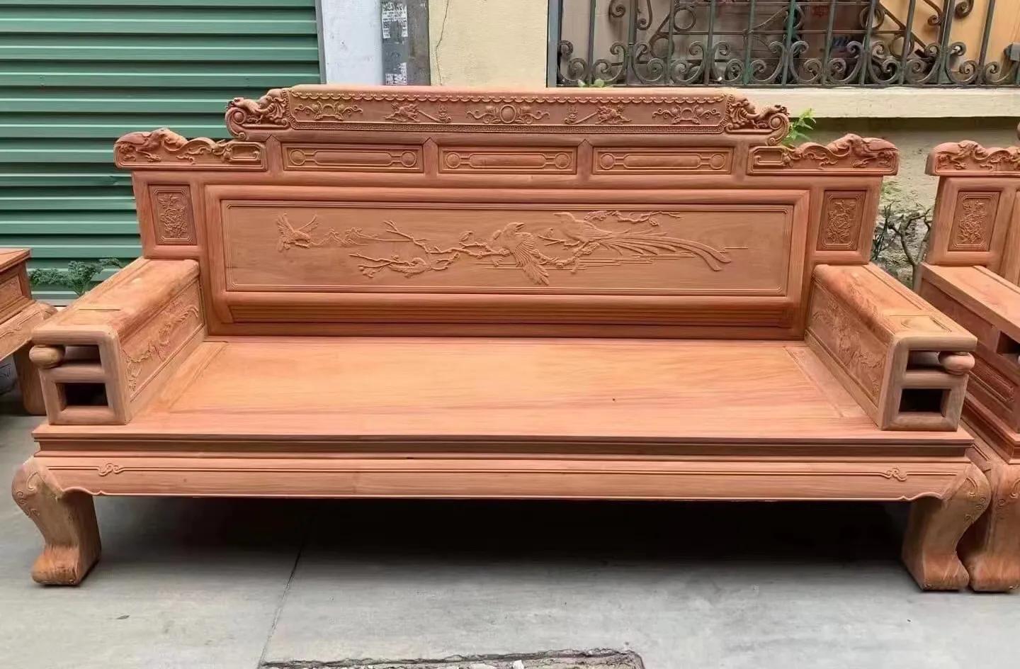 嘉兴缅甸花梨财源滚滚红木沙发,一套缅甸花梨木十件套沙发多少钱