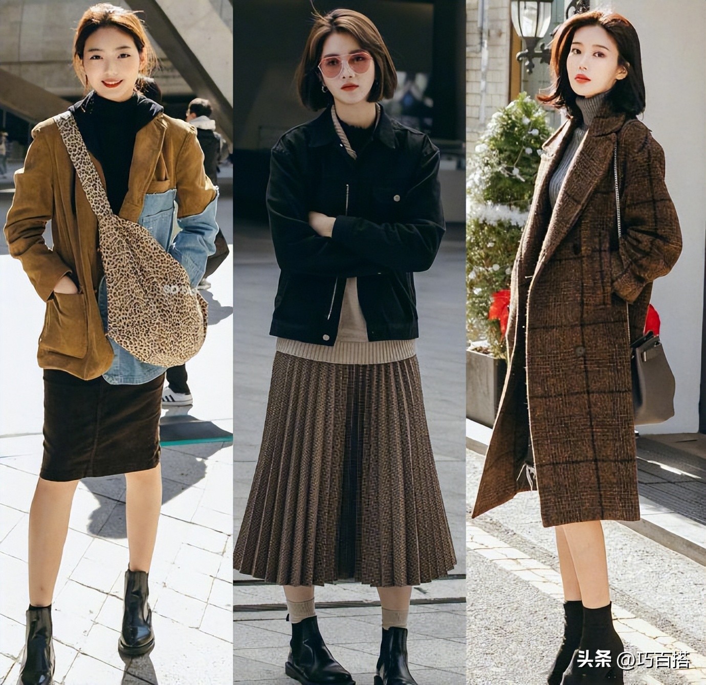 韩国街拍2017春季街拍,韩国秋冬明星时尚街拍