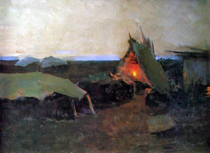 我国现代画家王式廓的油画素描稿,王式廓井冈山会师油画创作背景