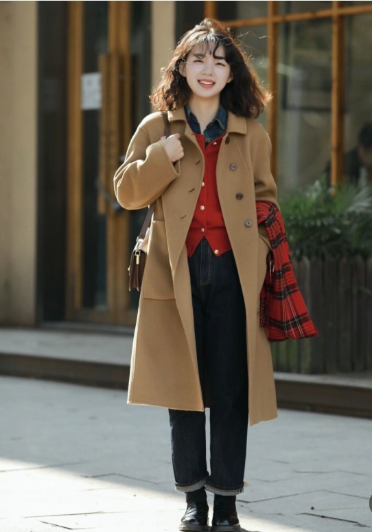 棕色大衣烂大街？学博主这样搭配，158cm也能穿出强大气场