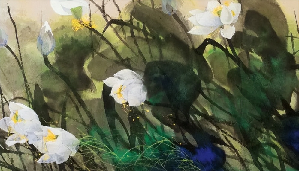 袁运甫著名画作,袁运甫彩墨荷花画法