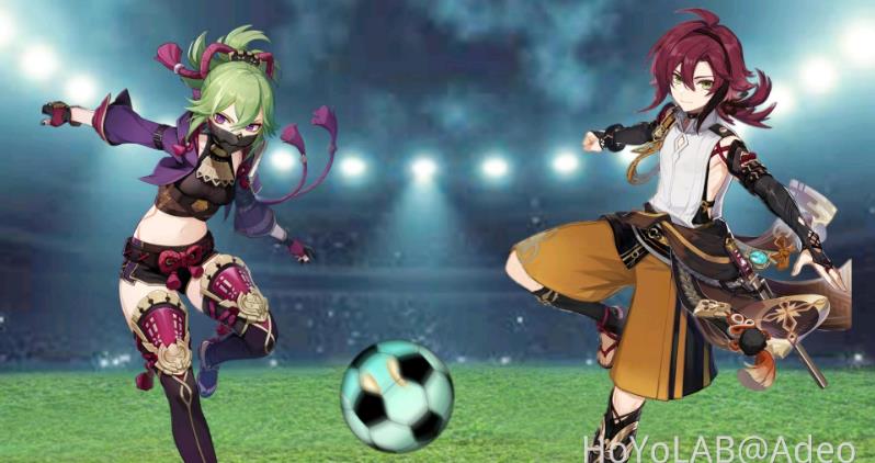 原神：当原神开展运动会，胡桃鹿野院踢足球，绫华甘雨动作亮了