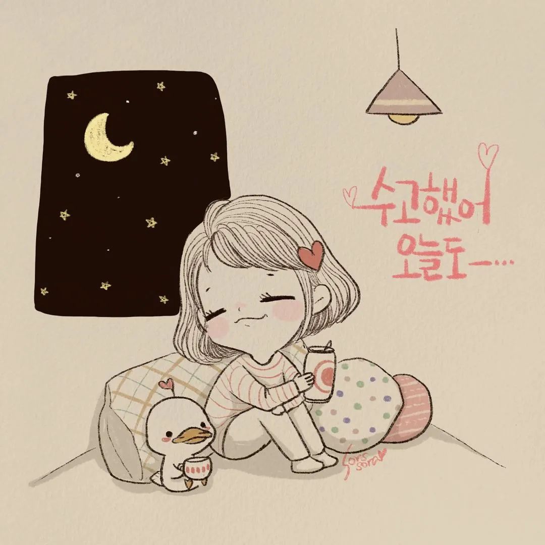 彩铅绘画7-15岁简笔画可爱又简单,可爱彩铅简笔画简单的少女