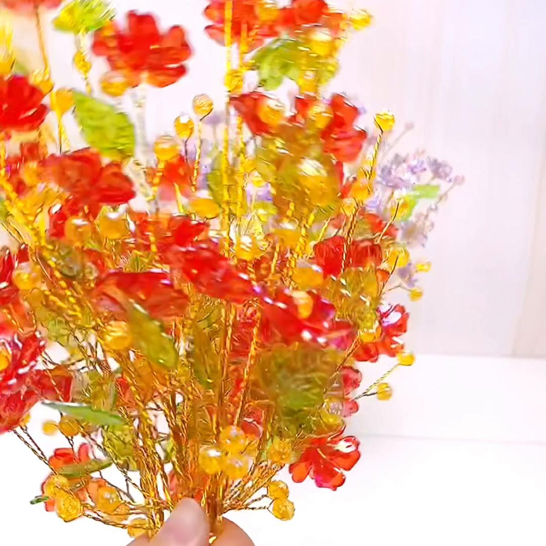 浪漫水晶玫瑰花教程,水晶玫瑰花教程视频