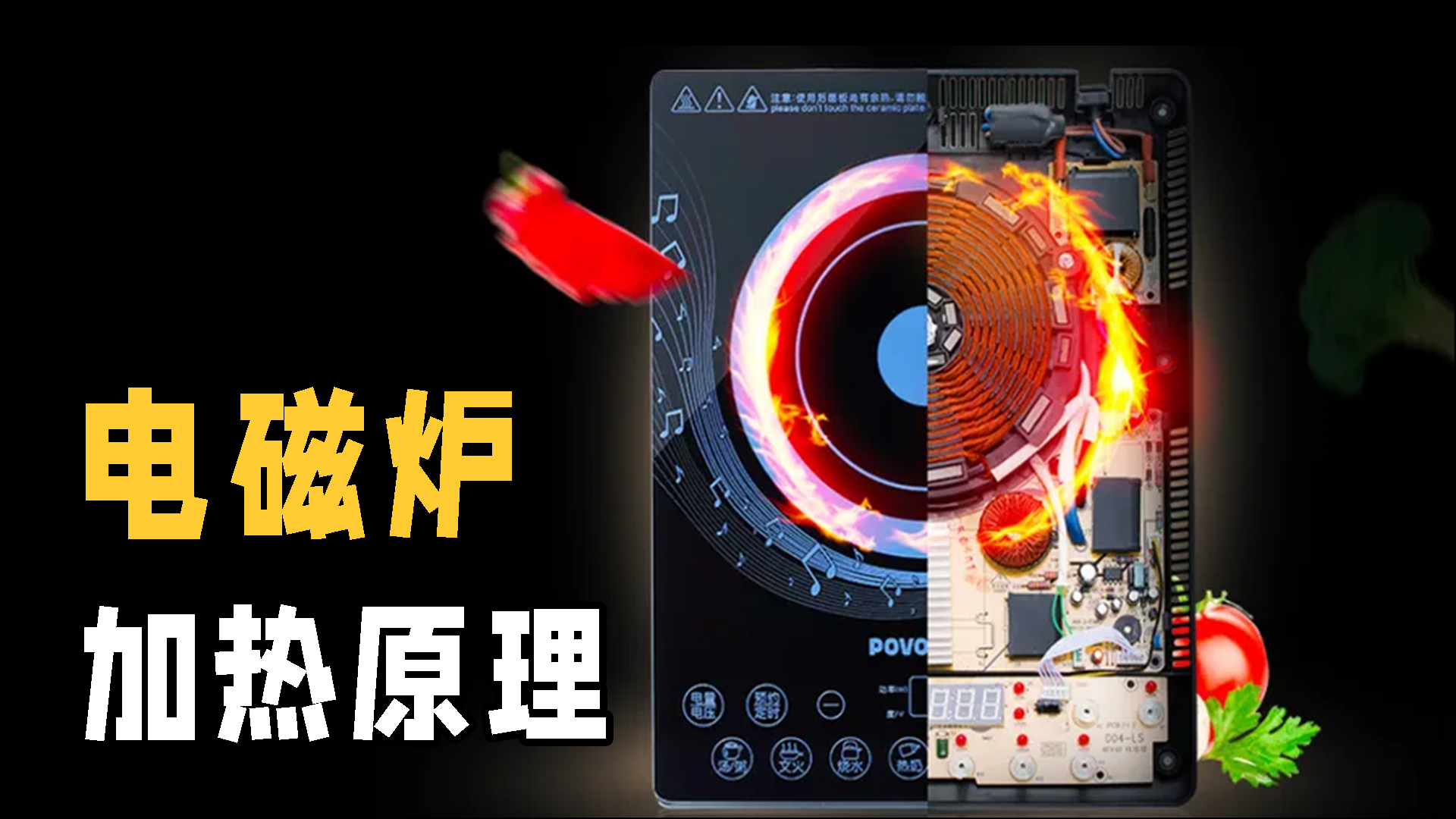 电磁炉是通过电涡流效应工作的,电磁炉的原理视频解析