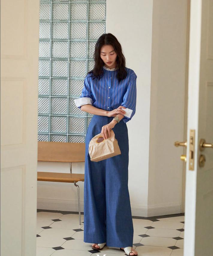 洋气七分阔腿裤适合40岁的人穿,谁说小个子女人不适合穿阔腿裤