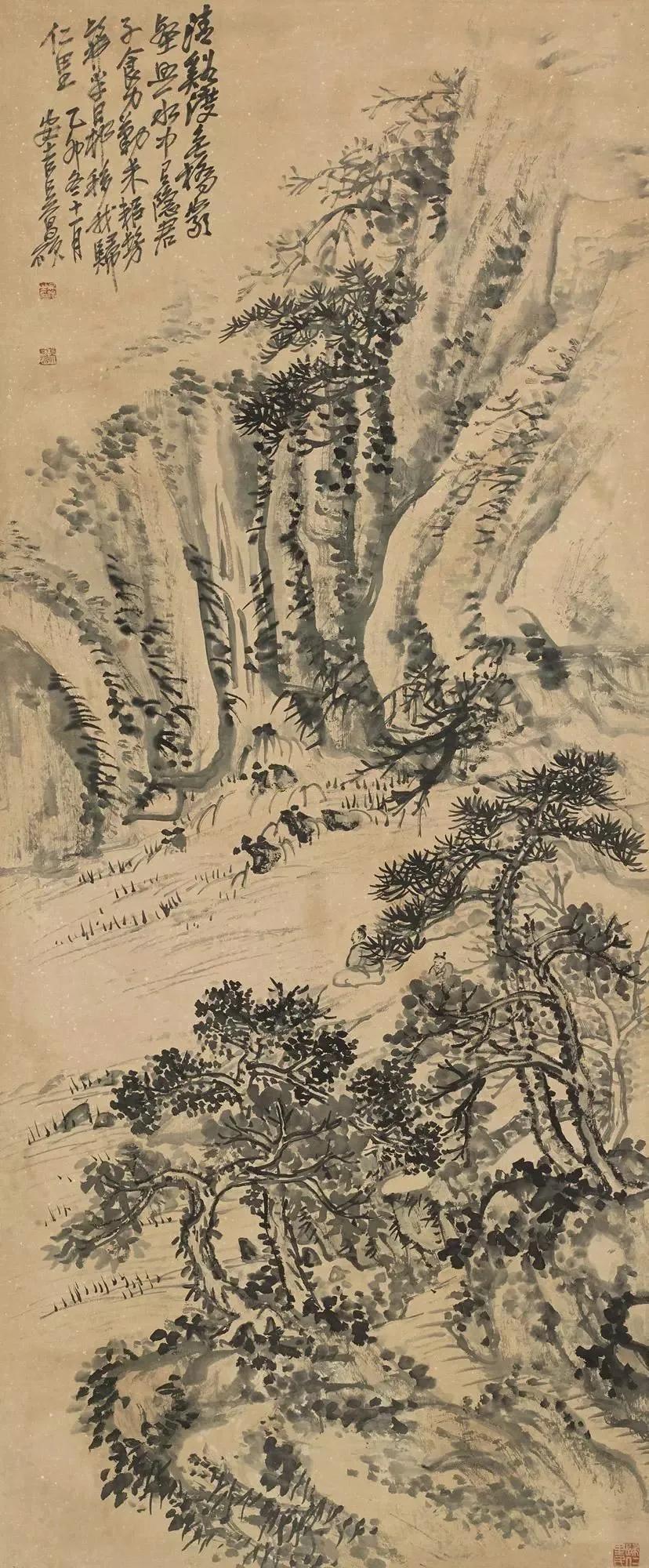 吴昌硕山水画入门教学视频,吴昌硕写意山水画作品欣赏