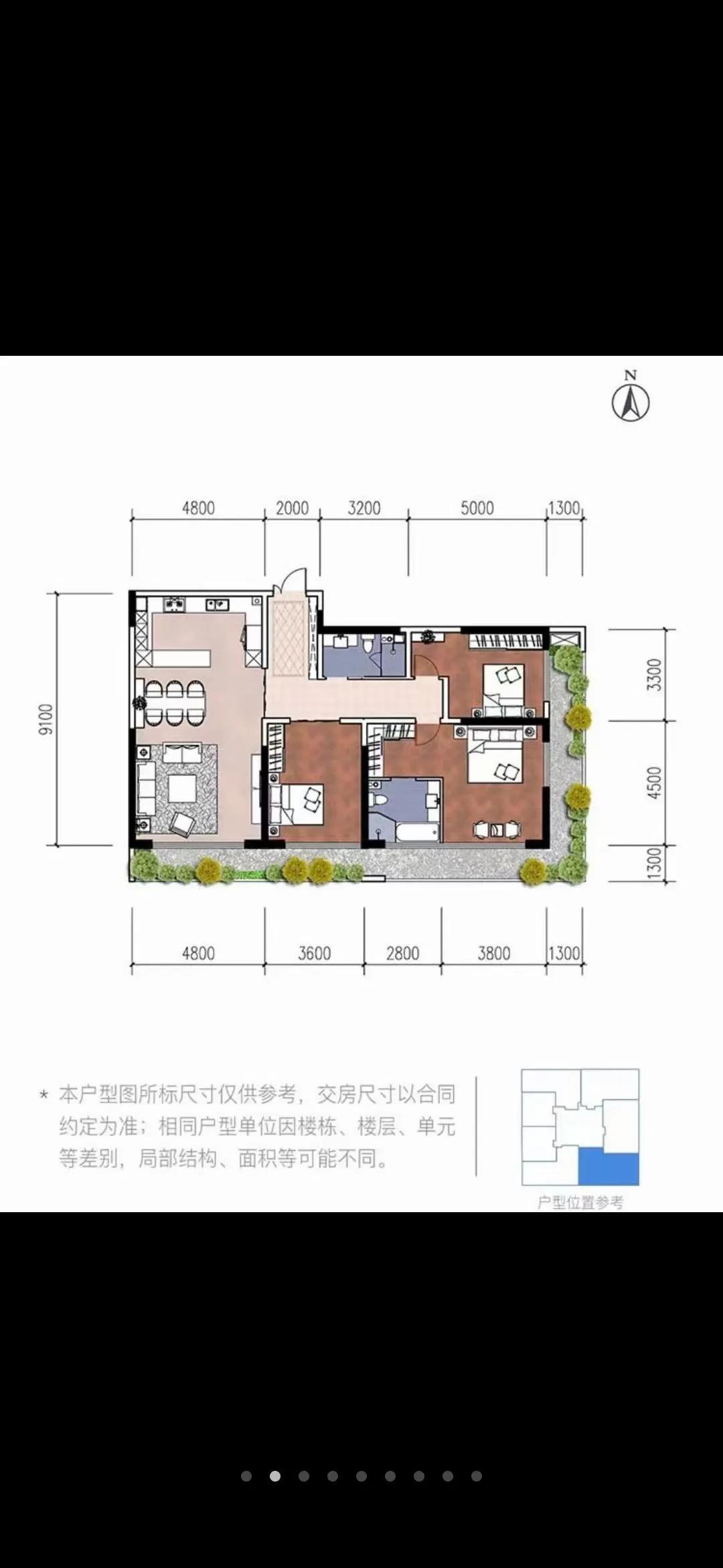 阳台看到一线河景,一线江景庭院效果图