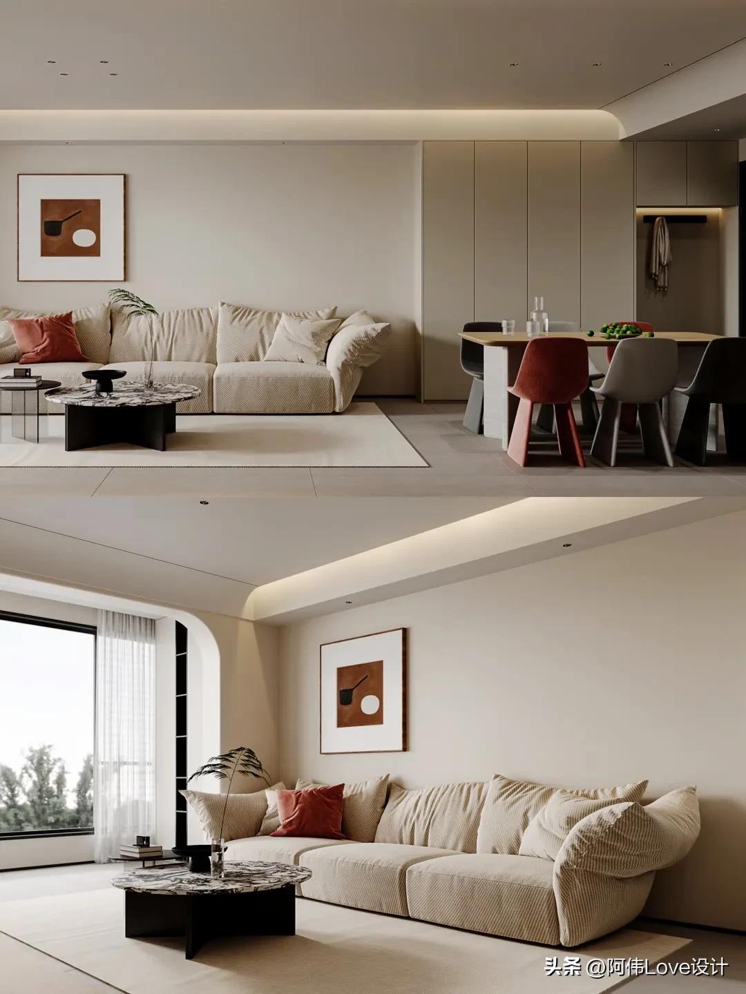 奶油风装修风格视频4房2厅,法式轻奢奶油风装修风格