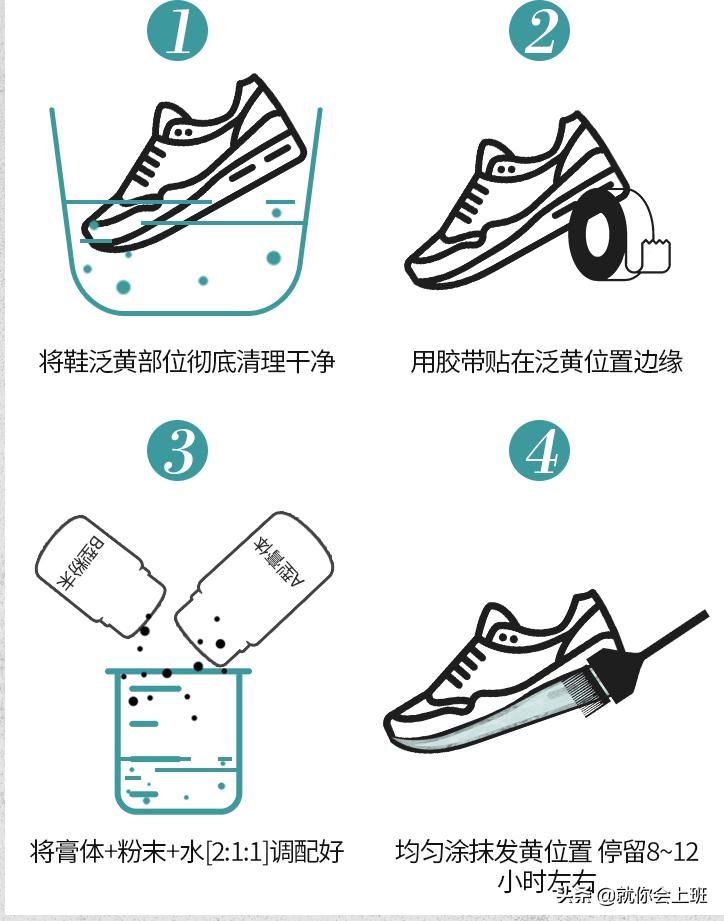 白鞋黄边清洗方法,发黄的鞋怎么擦干净
