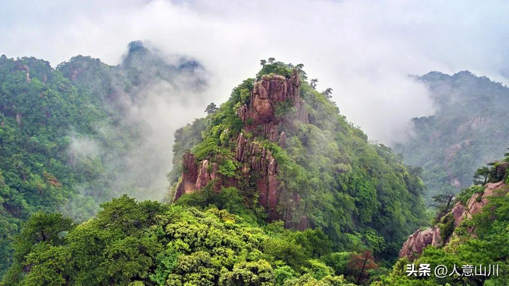 九华山云海水墨画,九华山水墨画