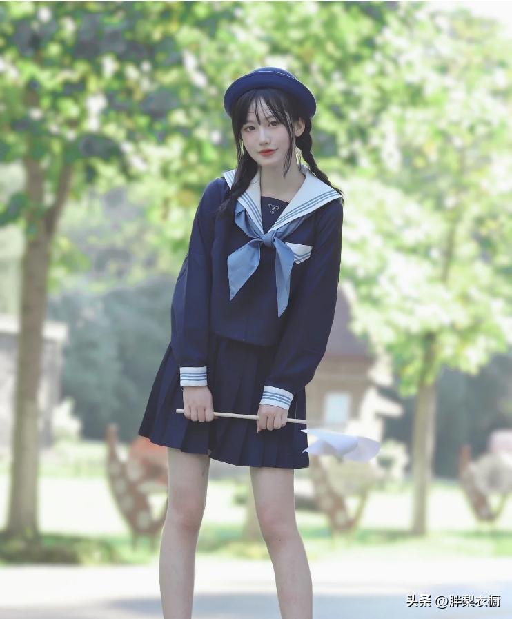 jk水手服女孩的日常穿搭,jk女生水手服照片