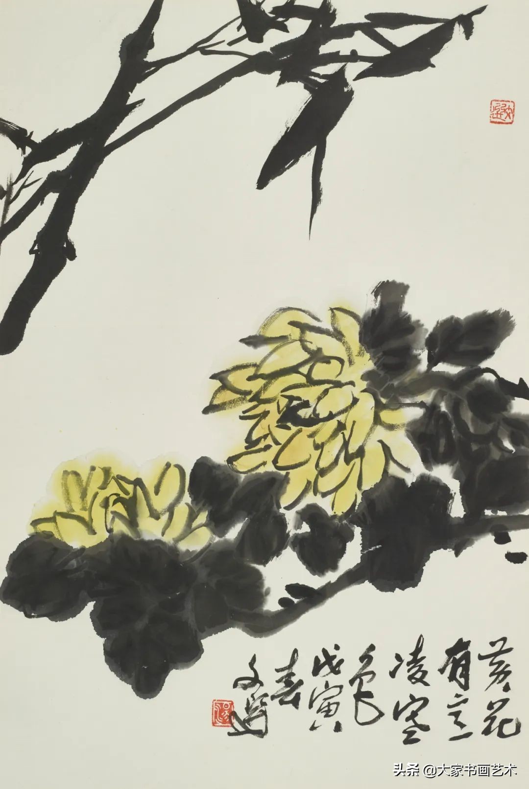 大家书画作品视频,汤立大写意花鸟画展