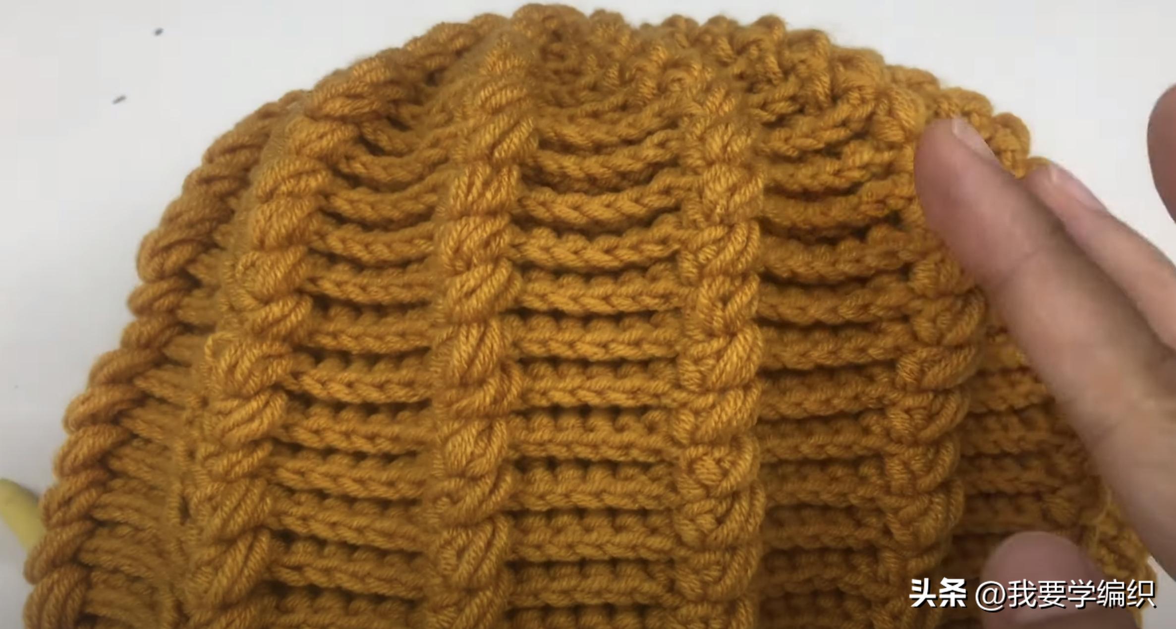 天冷了给自己钩一顶帽子,天冷了注意头部保暖