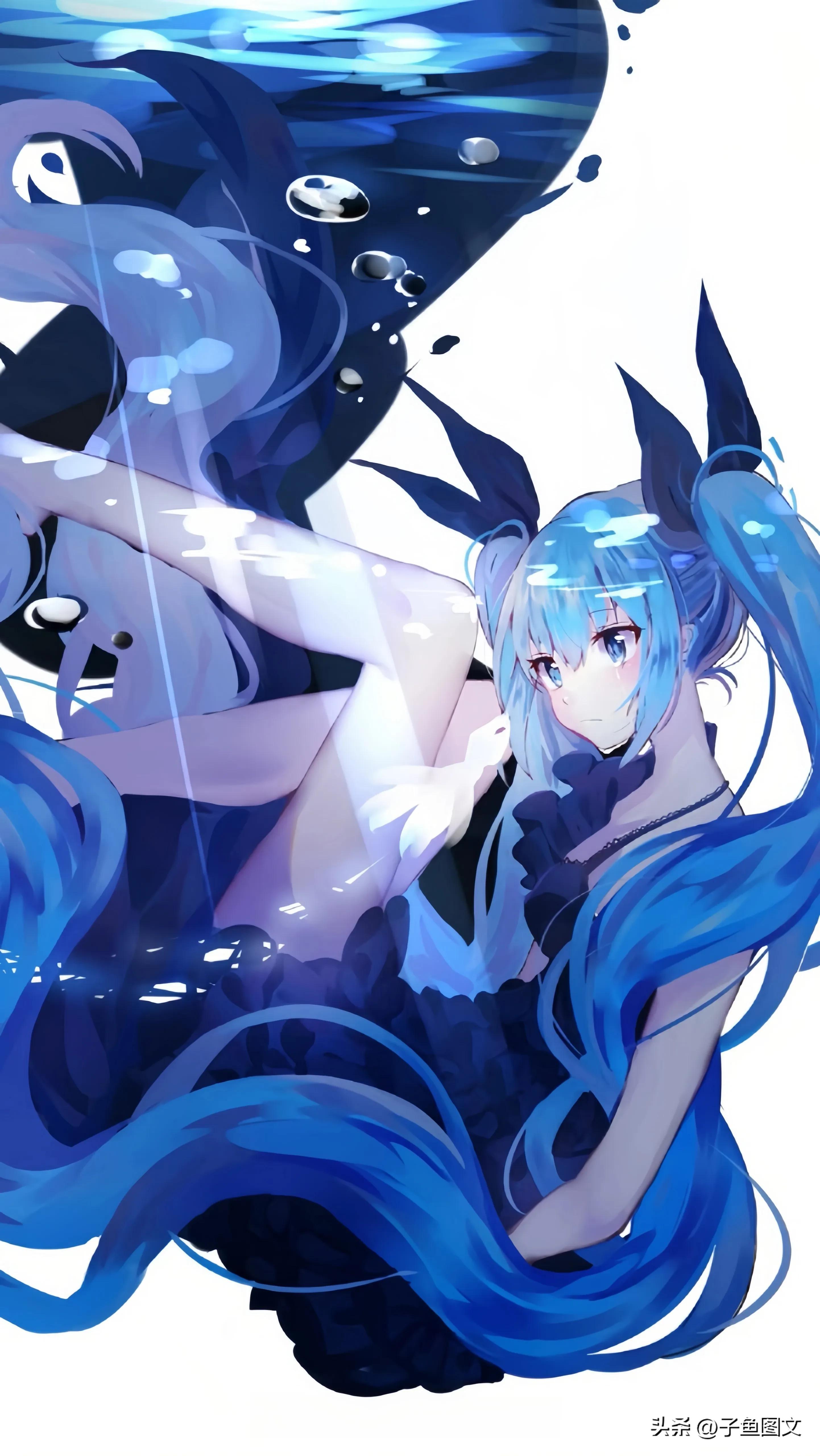 炸裂少女初音未来,可爱动漫女生图片初音未来q版