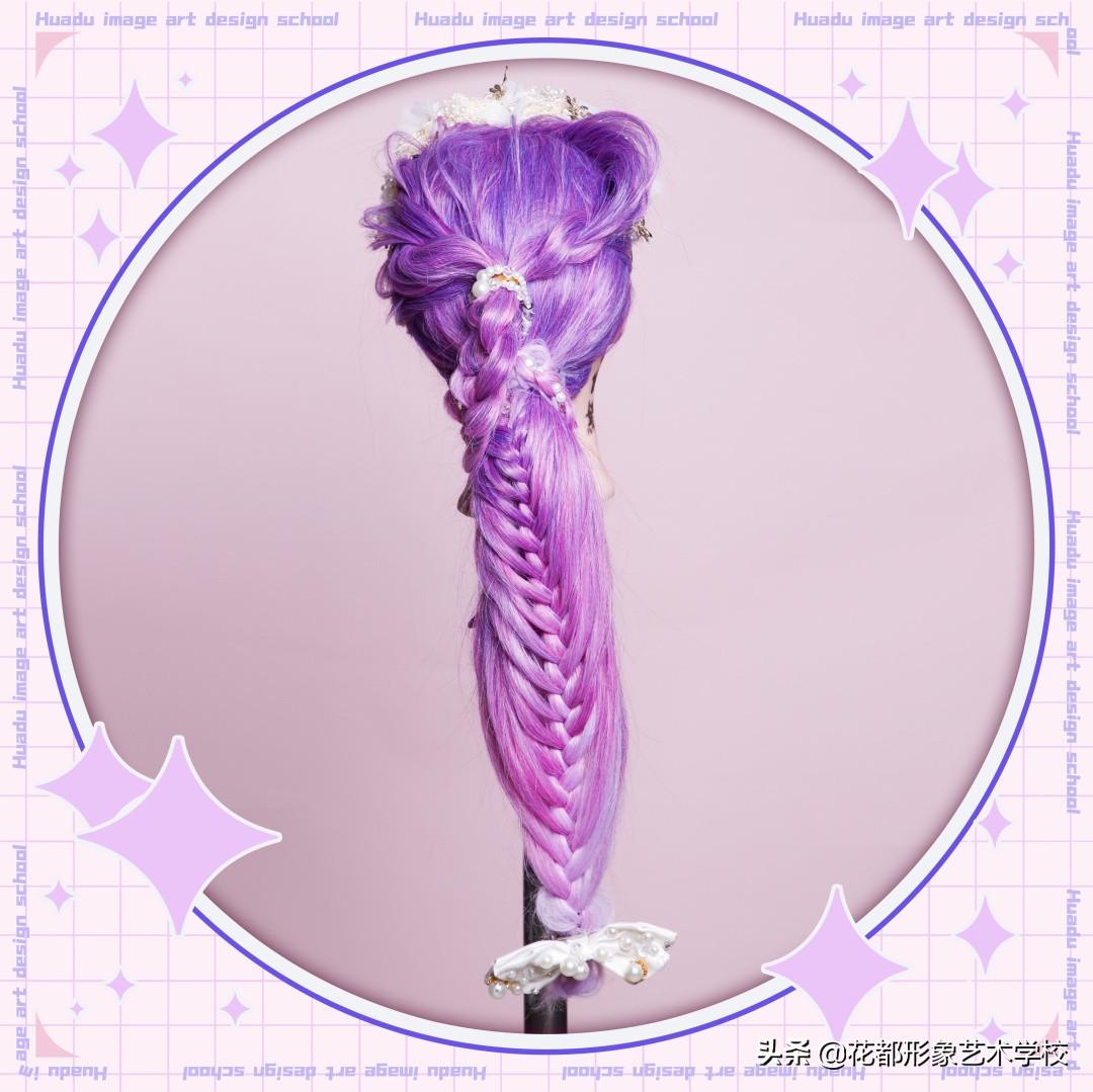 唯美学生编发教程,学化妆学美甲来花都