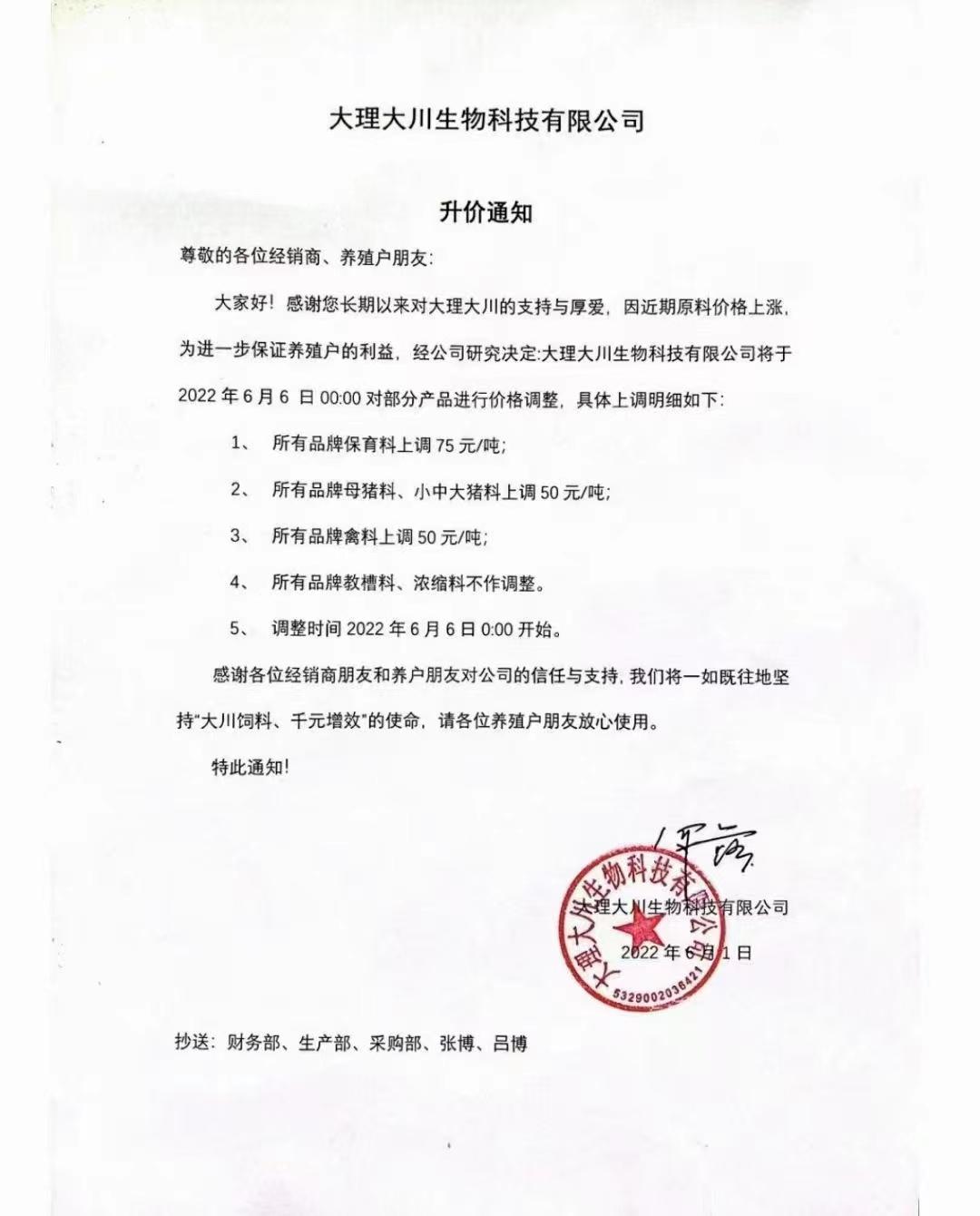 最高涨175元/吨！饲料涨价潮蔓延全国，新希望、大北农、海大、通威、特驱、安佑、金钱、漓源等纷纷宣布...