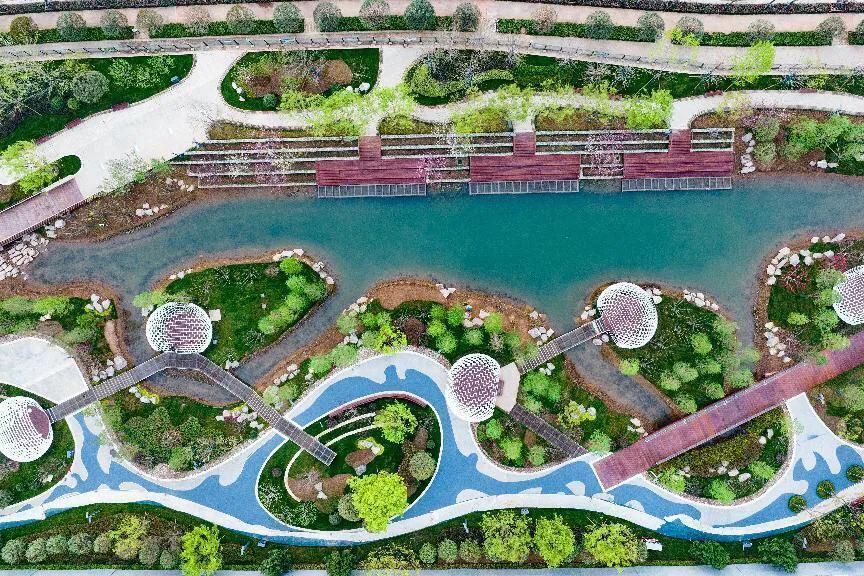 西安高新区绿色为底起新城