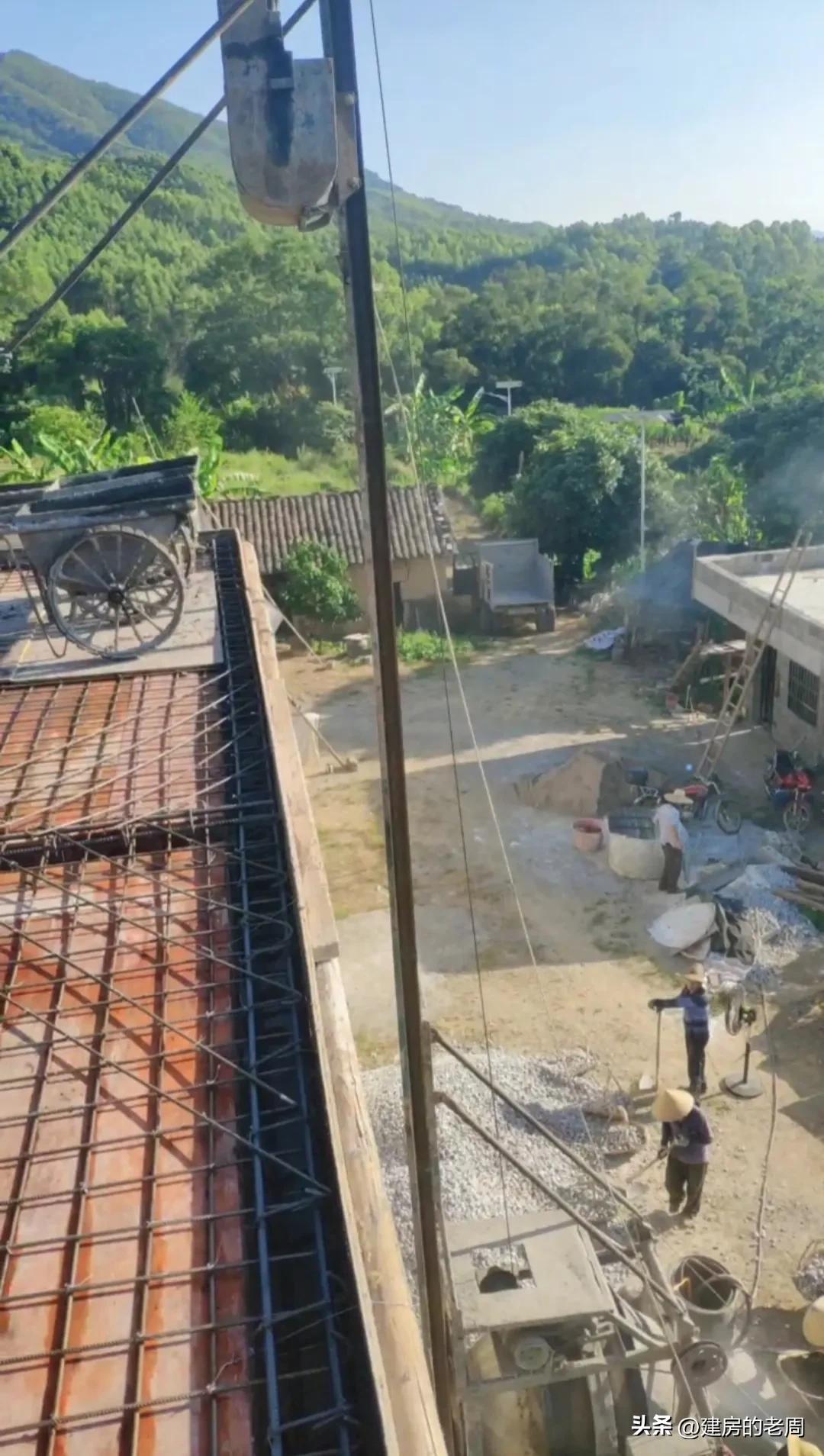 农村自建房自拌混凝土怎么输送,农村楼面混凝土自拌全过程