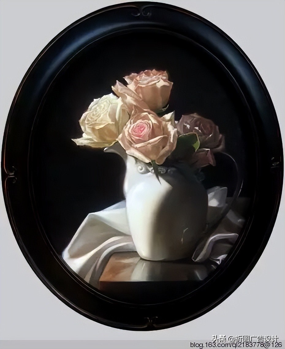 彩色粉笔人像绘画,人像粉笔画