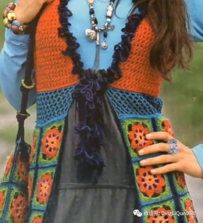 针织开衫作品,带帽针织衫开衫外套彩线