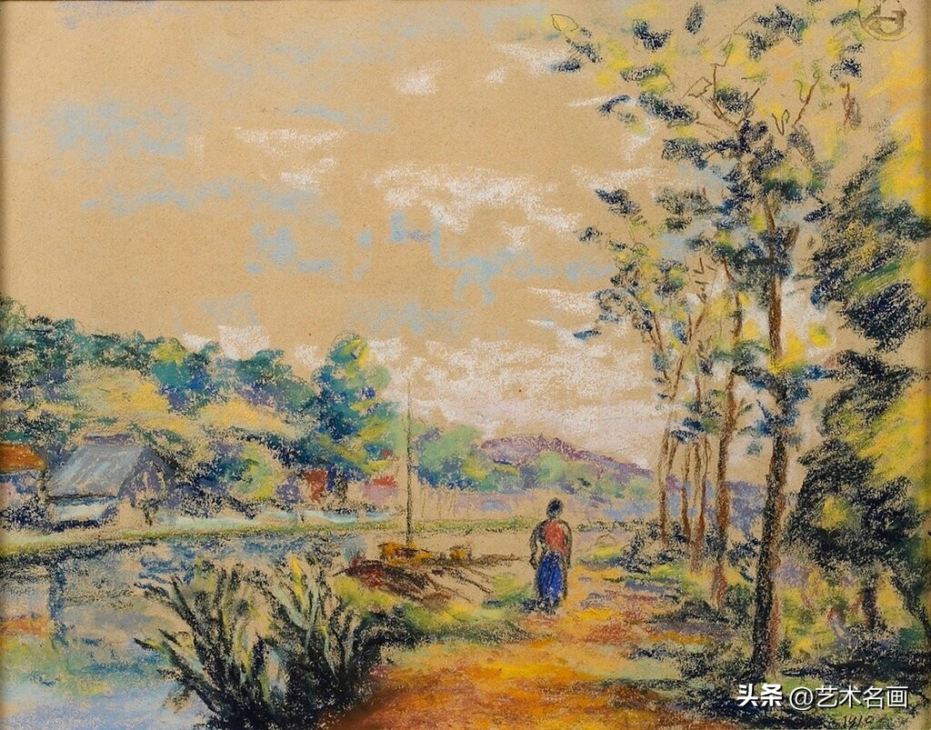 美国印象派大师春天的风景画,色彩丰富的印象派