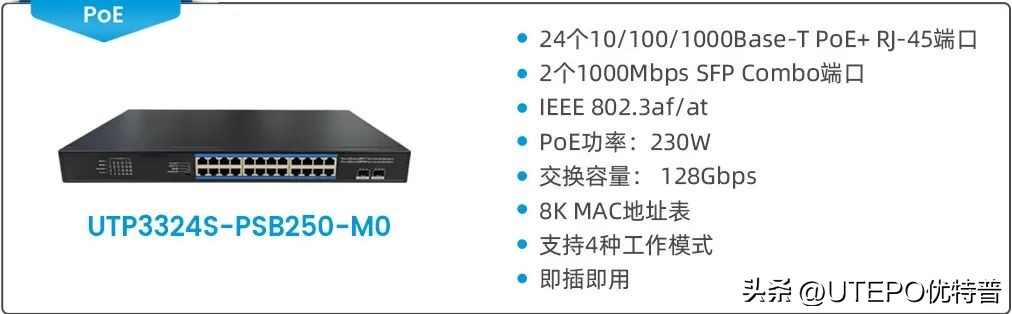 优特普69口百兆智能交换机,优特普poe交换机厂家