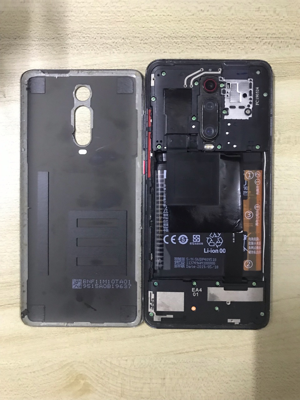 红米k20pro修主板充电芯片,红米k20pro更换主板