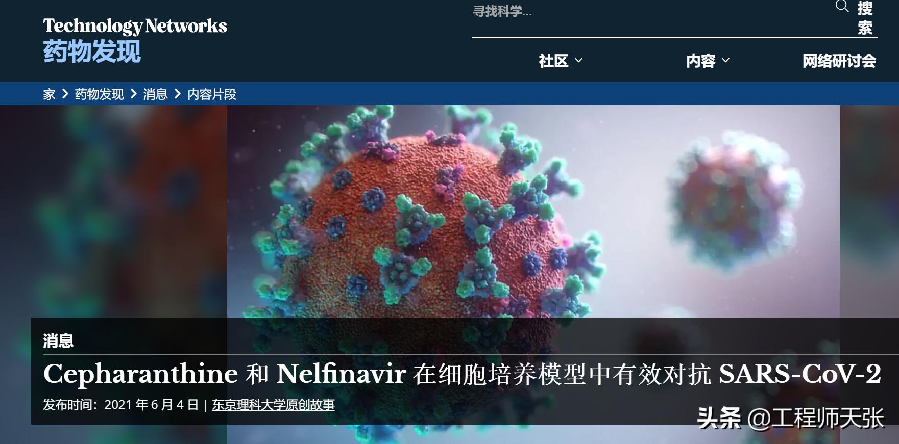 国外千金藤素治新冠,新千金藤素冠专利最新消息